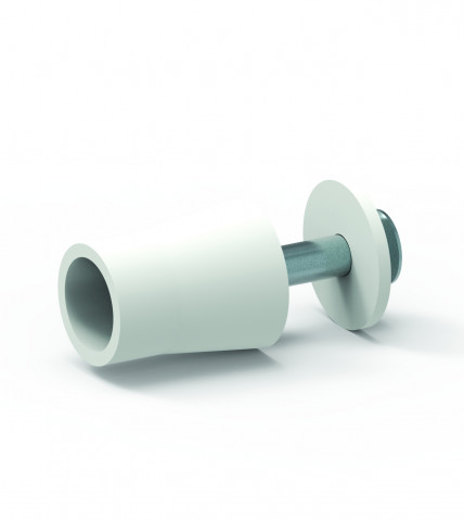 Eckermann kurze Anschlagstopfen, Stopper 27mm, wei&szlig; (16027WE)
