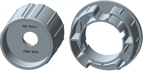 Rademacher Adapter Set D63F/45 f&uuml;r Nutrohr mit Flachnut