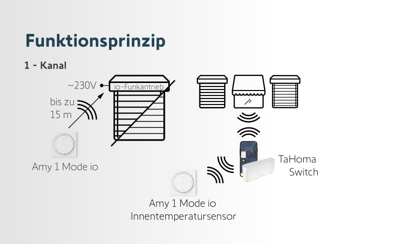 Somfy Amy 1 Mode io inkl. Rahmen (1871072)