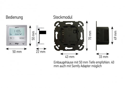 Somfy Chronis Smoove Uno S Black - Steuerger&auml;t (1805247)