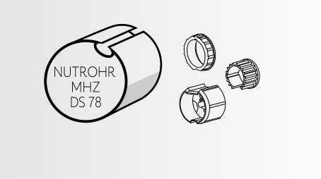 Somfy Adapter und Mitnehmer 78er Flachnutwelle f&uuml;r LT50-Antriebe