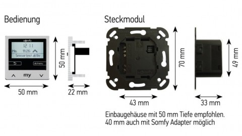 Somfy Soliris Smoove IB+ Pure White Steuerger&auml;t (1818315)